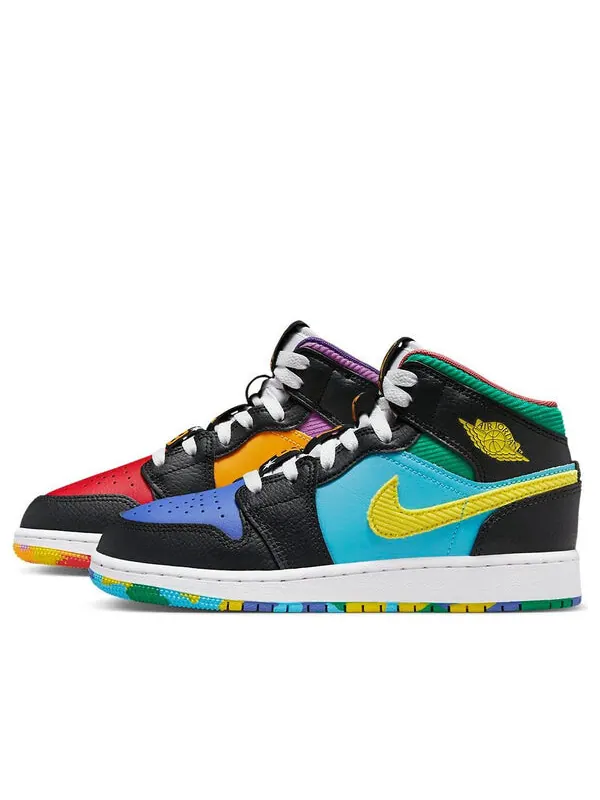 Кроссовки 1 mid gs Air Jordan, мульитколор — изображение 1 из 4, мульти