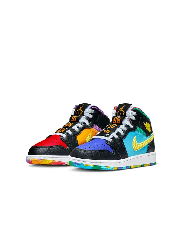 Кроссовки 1 mid gs Air Jordan, мульитколор — изображение 3 из 4, мульти
