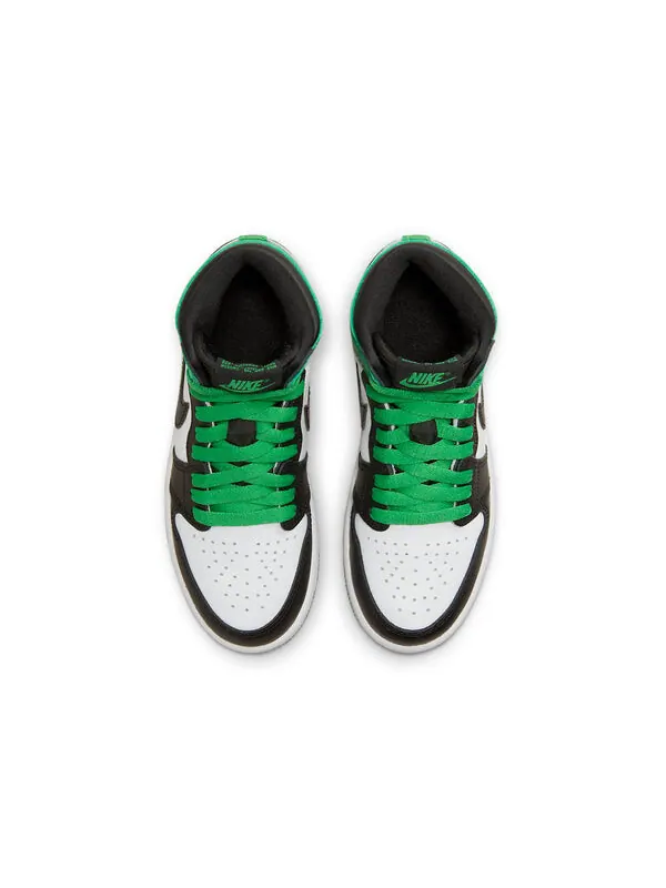 Кроссовки 1 ретро высокие og Air Jordan — изображение 2 из 4, черный/зеленый-белый