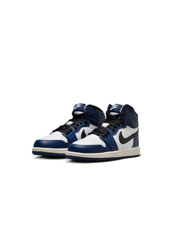 Кроссовки 1 ретро высокие og Air Jordan — изображение 2 из 4, темно-синий/белый