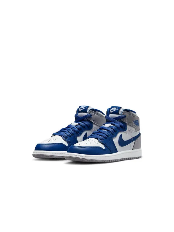 Кроссовки 1 ретро высокие og Air Jordan — изображение 3 из 4, синий/белый/серый
