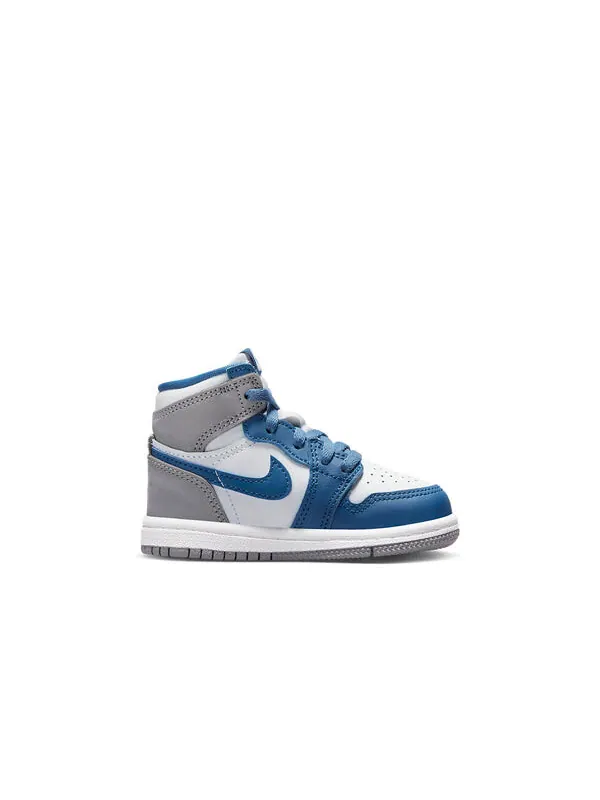 Кроссовки 1 ретро высокие og Air Jordan — изображение 2 из 4, синий/белый/серый