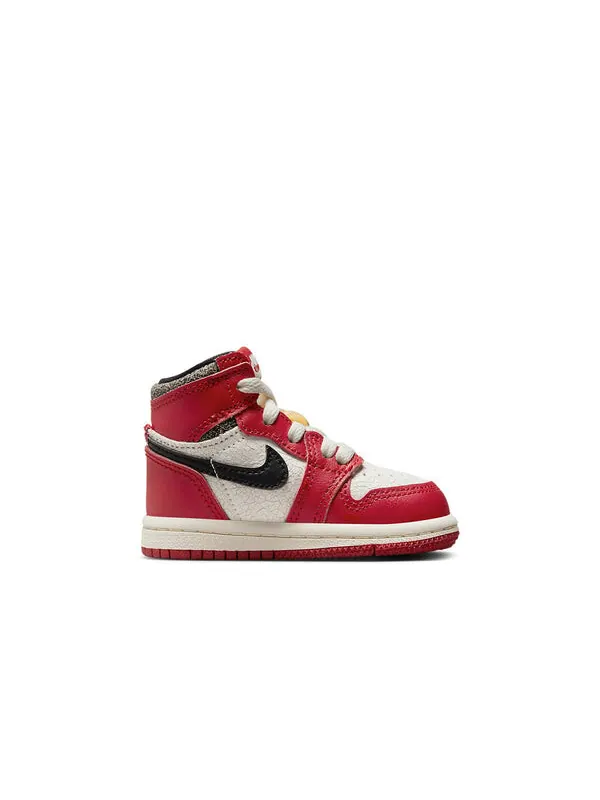 Кроссовки 1 ретро высокие og Air Jordan — изображение 2 из 4, белый/черный/красный