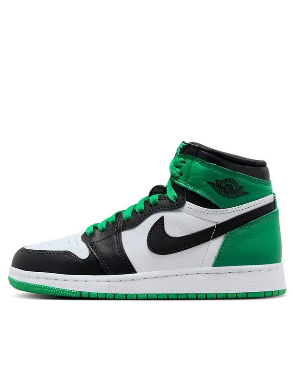Кроссовки (GS) Air Jordan 1 Retro High OG 'Lucky Green' — изображение 1 из 1, белый/черный/зеленый