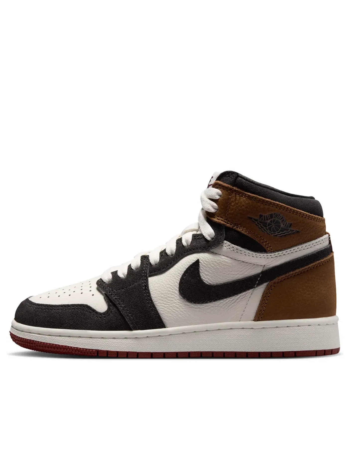 Детские кроссовки высокие с кожаным верхом Air Jordan 1 High OG Love Letter — изображение 1 из 7, коричневый