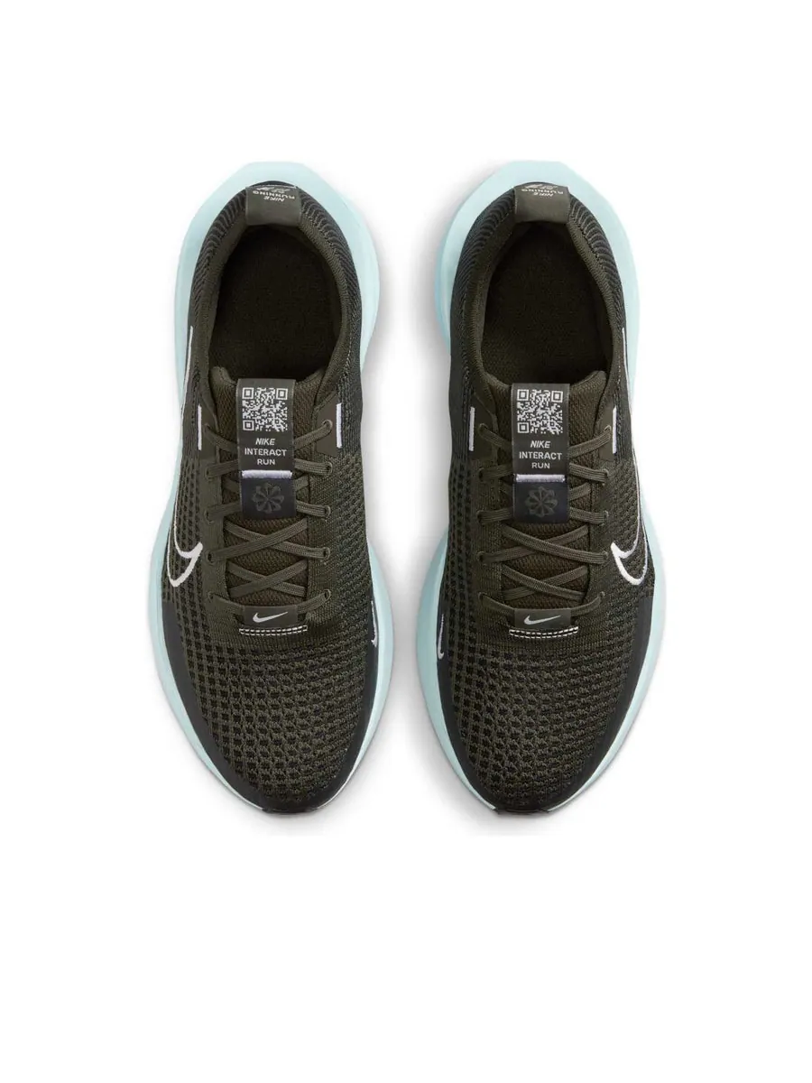 Кроссовки Nike Interact Run 'Sequoia Black Glacier Blue White' — изображение 4 из 6, черный