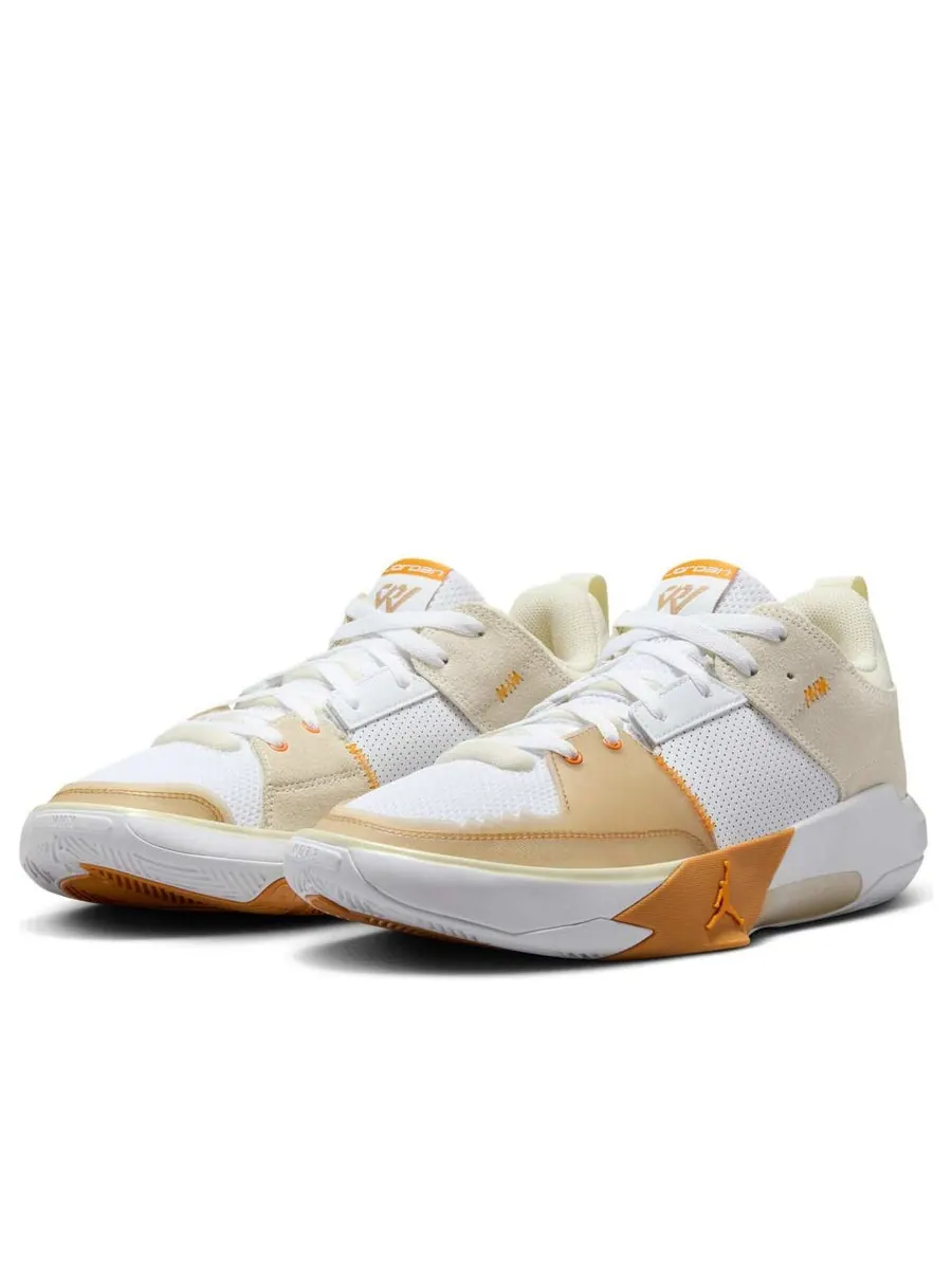 Кроссовки Air Jordan One Take 5 PF 'White Coconut Milk Gum Light Brown' — изображение 3 из 6, белый
