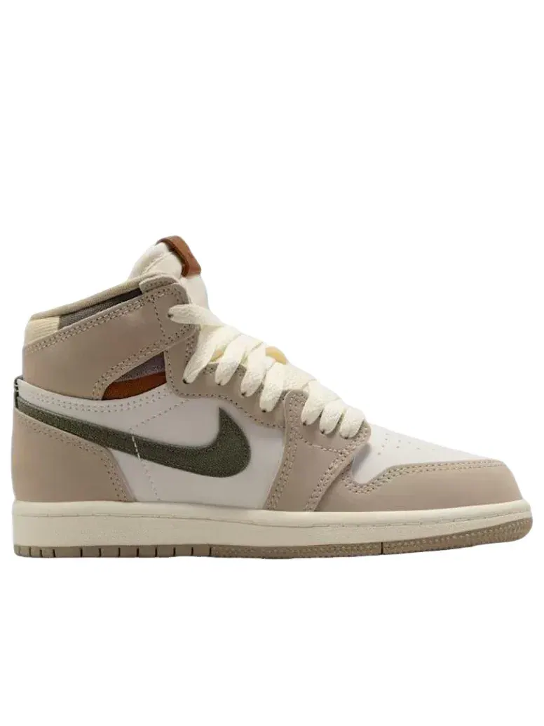 Кроссовки Air Jordan 1 Retro High OG «Хаки» FD2597-201 — изображение 2 из 6, бежевый