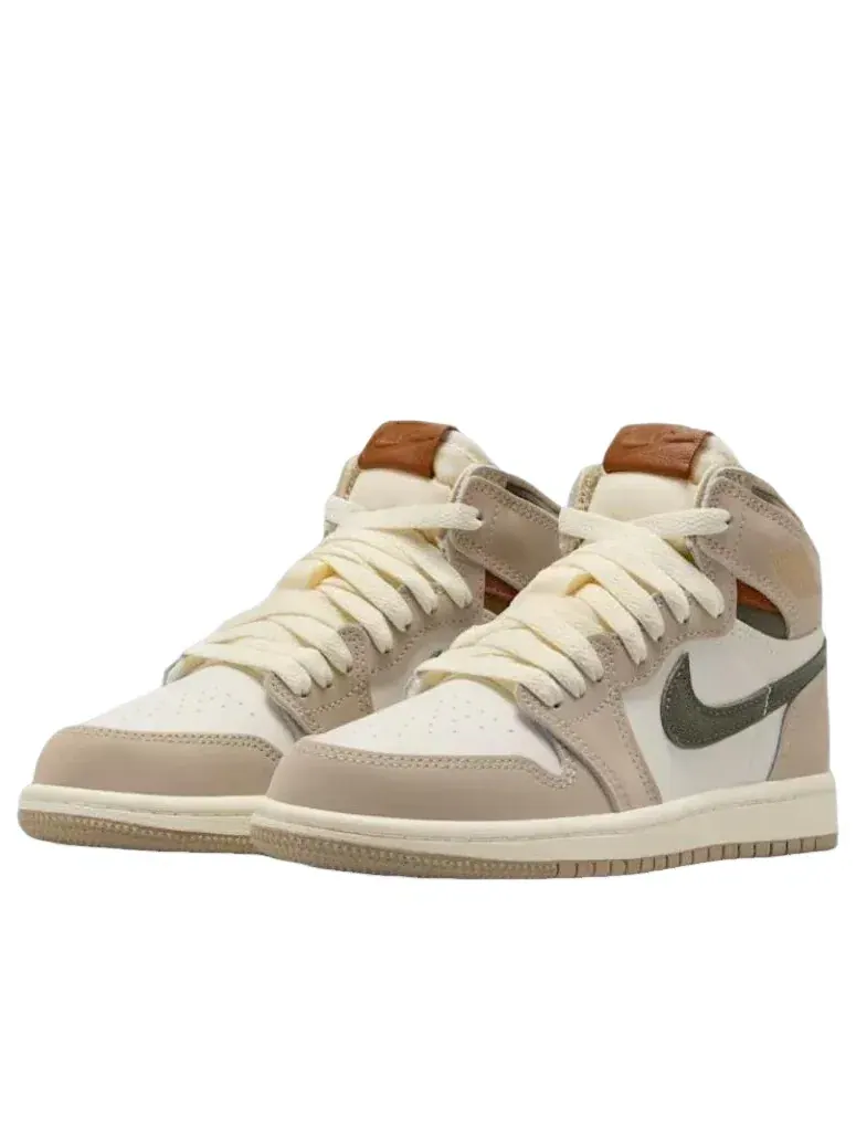 Кроссовки Air Jordan 1 Retro High OG «Хаки» FD2597-201 — изображение 3 из 6, бежевый