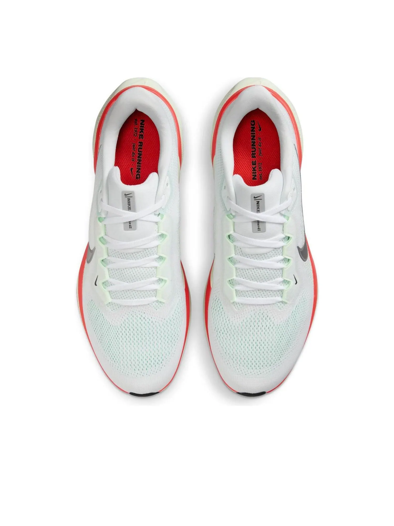 Кроссовки Nike Air Zoom Pegasus 41 'White Silver Barely Green Bright Crimson' — изображение 4 из 6, белый