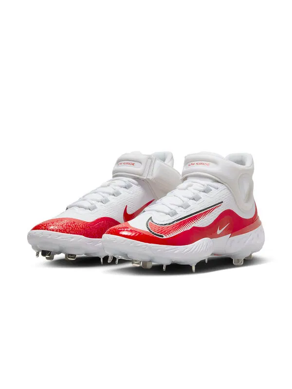 Кроссовки alpha huarache elite 4 mid 'white university red' Nike — изображение 4 из 4