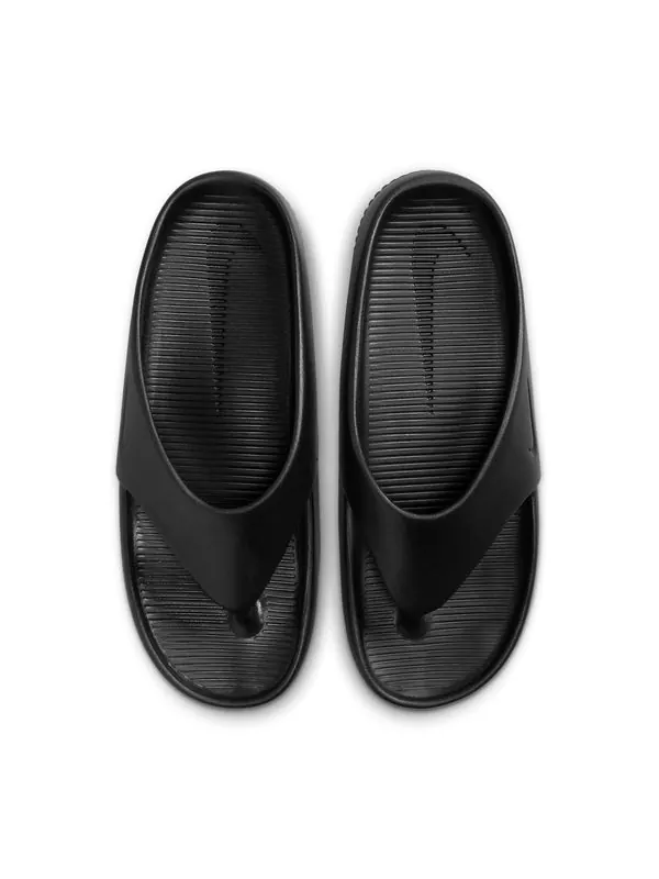 Тапочки calm slide 'triple black' Nike — изображение 2 из 4, черный/черный