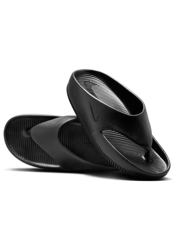 Тапочки calm slide 'triple black' Nike — изображение 3 из 4, черный/черный