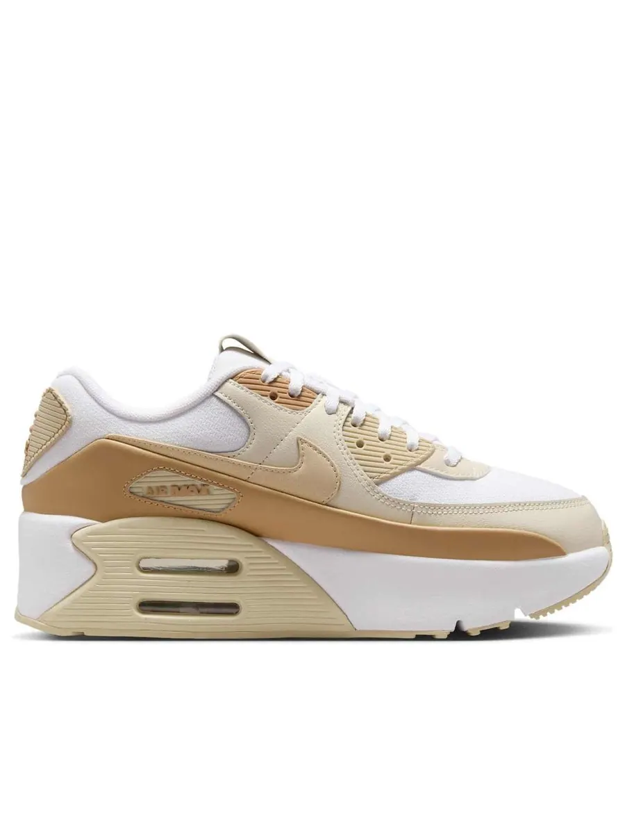 Кроссовки (WMNS) Nike Air Max 90 LV8 'White Club Gold' — изображение 2 из 6, белый