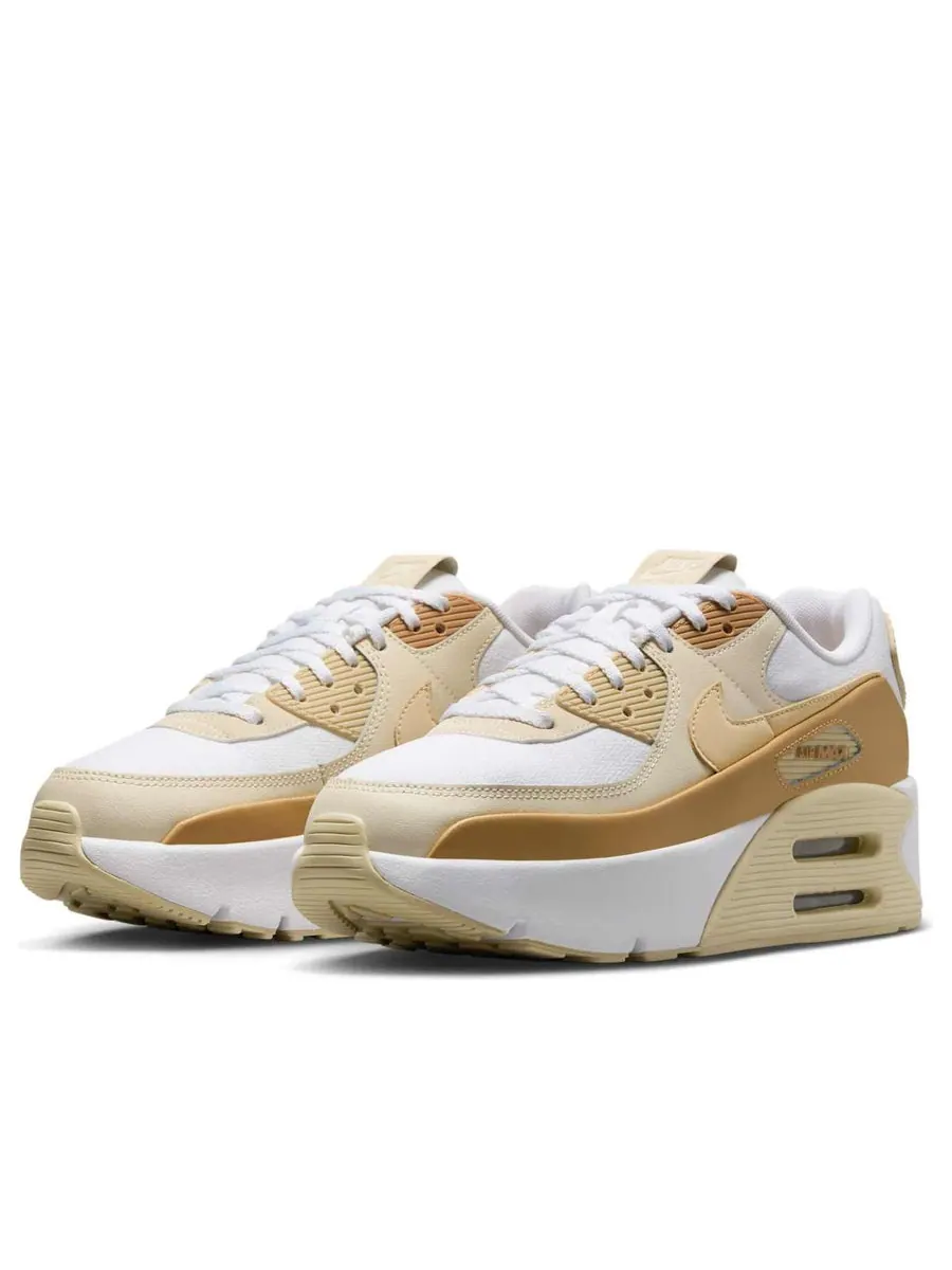 Кроссовки (WMNS) Nike Air Max 90 LV8 'White Club Gold' — изображение 3 из 6, белый
