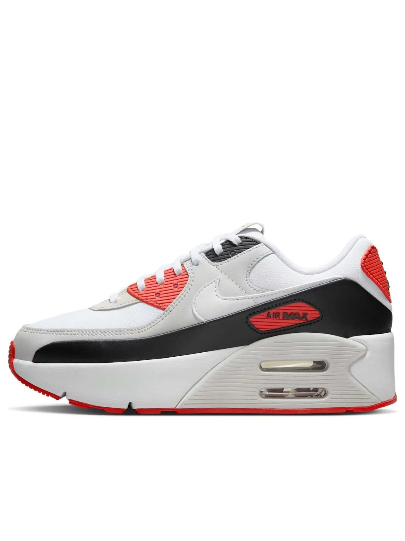Кроссовки (WMNS) Nike Air Max 90 LV8 'White Black Picante Red' — изображение 1 из 6, белый