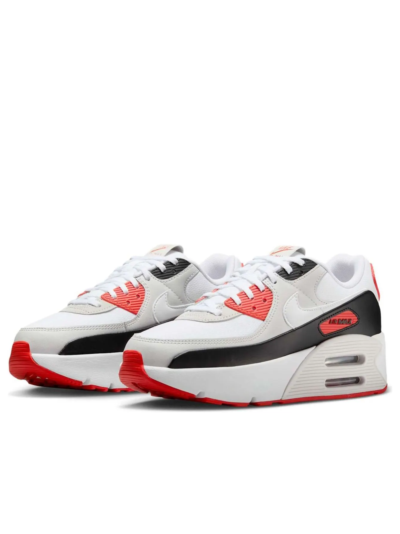 Кроссовки (WMNS) Nike Air Max 90 LV8 'White Black Picante Red' — изображение 4 из 6, белый