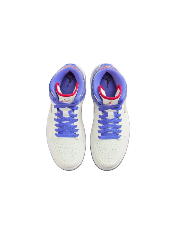 Кроссовки 1 mid se 'valentine's day flowers' Air Jordan — изображение 3 из 4, фиолетовый