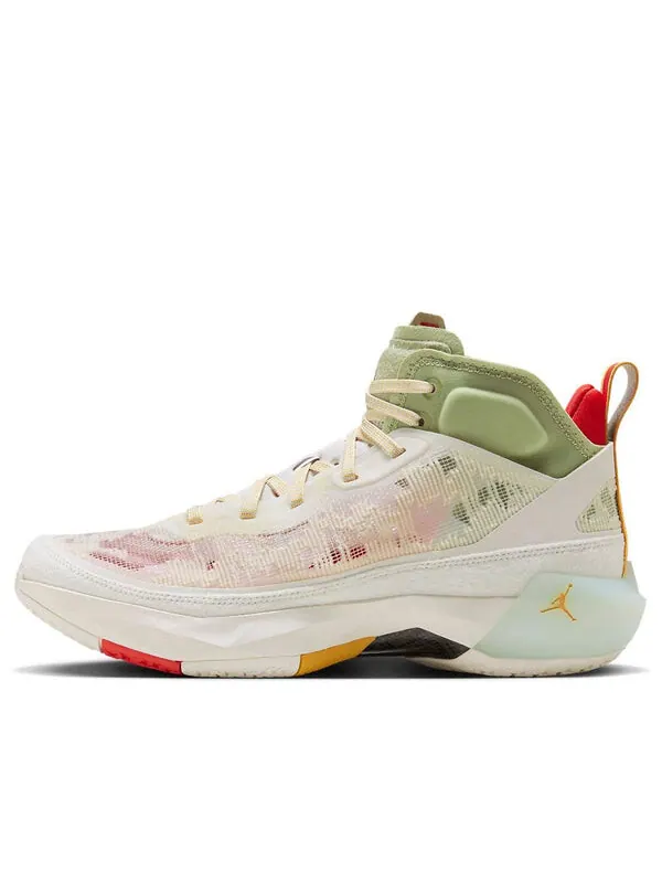 Кроссовки 37 пф Air Jordan — изображение 1 из 4, кремовый/красный/зеленый