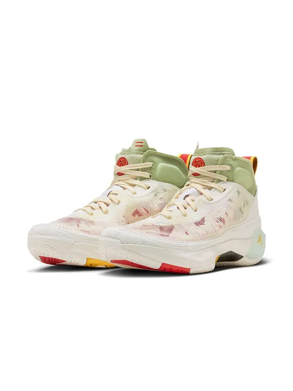 Кроссовки 37 пф Air Jordan — изображение 4 из 4, кремовый/красный/зеленый