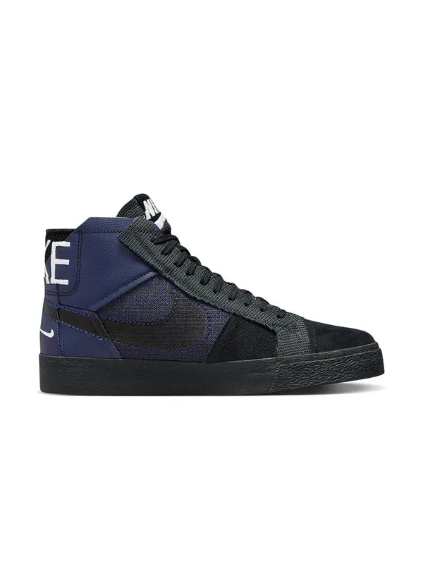 Кроссовки sb blazer mid premium 'black/navy' Nike — изображение 2 из 4, черный/темно-синий