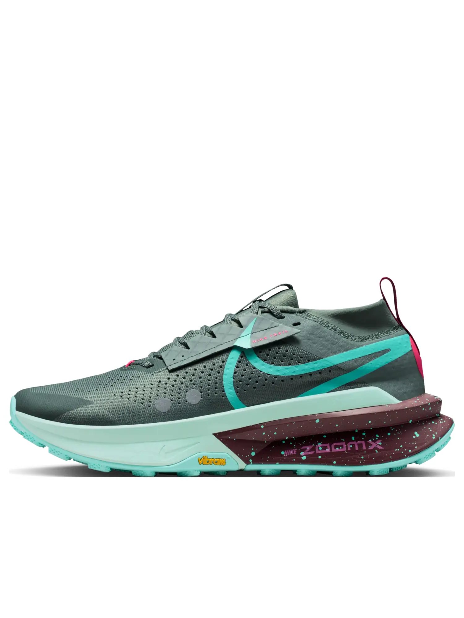 Кроссовки Nike ZoomX Zegama 2 'Clay Green Mint Foam Burgundy' — изображение 1 из 7, зеленый