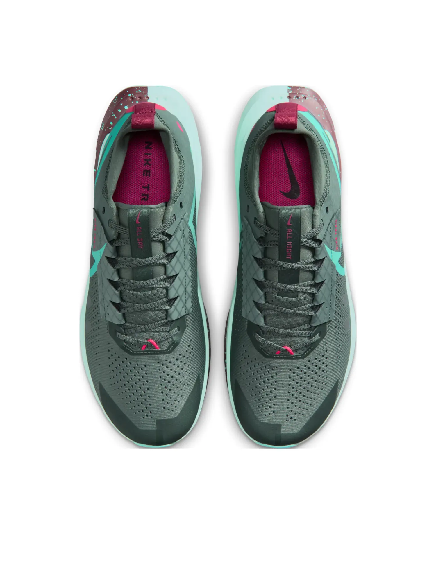 Кроссовки Nike ZoomX Zegama 2 'Clay Green Mint Foam Burgundy' — изображение 2 из 7, зеленый