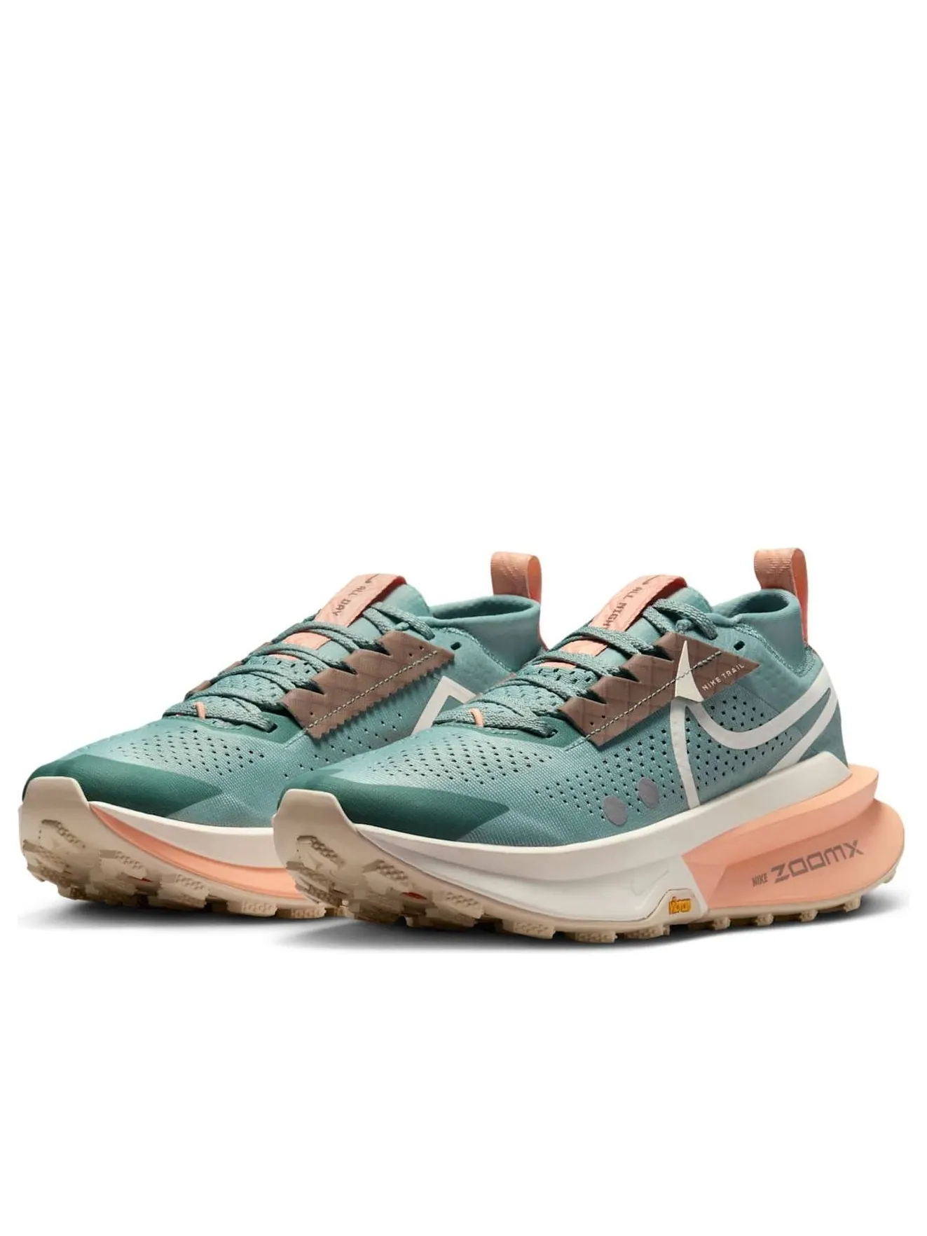 Кроссовки (WMNS) Nike Zegama 2 'Cannon Orange Chalk' — изображение 4 из 6, зеленый