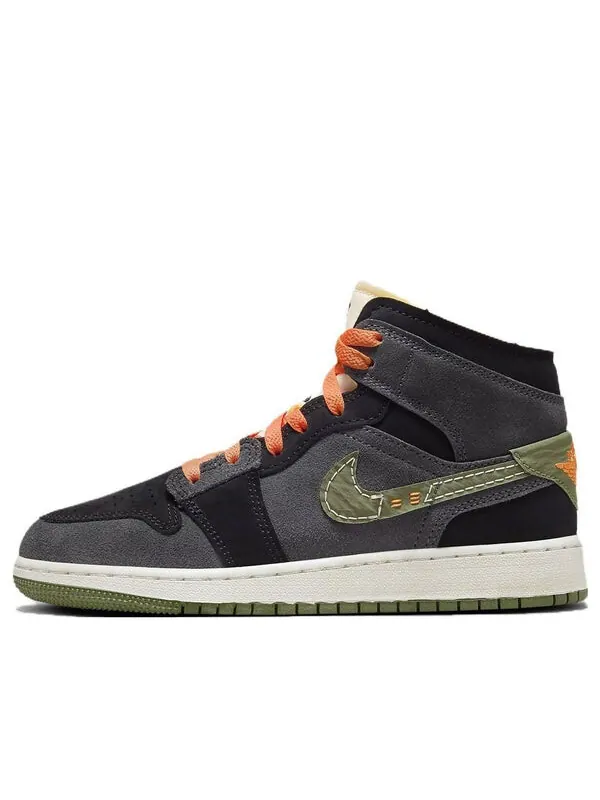 Кроссовки 1 mid se craft 'anthracite light olive' Air Jordan — изображение 1 из 4, светлый оливковый/черный