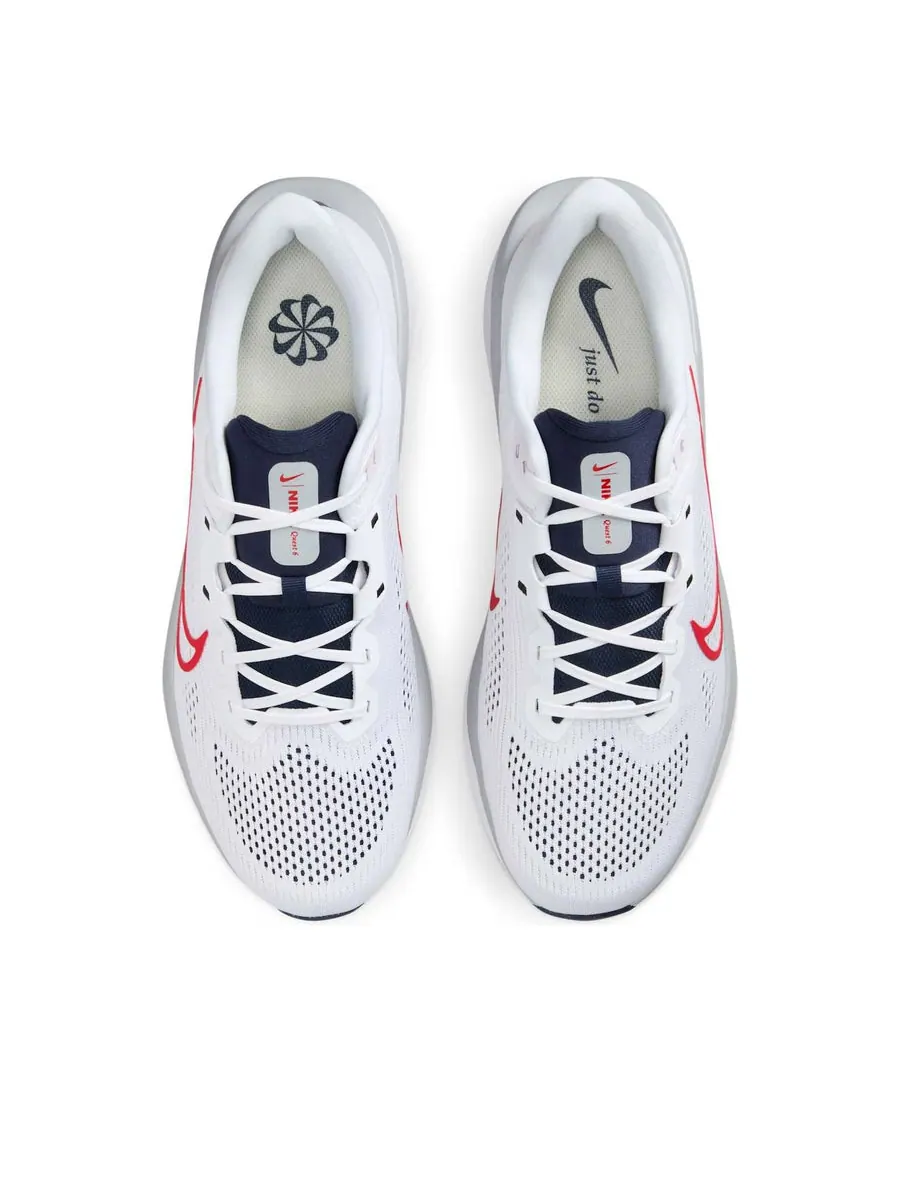 Кроссовки Nike Quest 6 'White University Red Obsidian' — изображение 4 из 6, белый