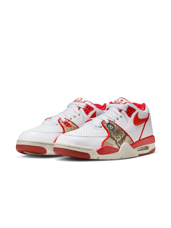 Кроссовки x stussy air flight 89 sp 'habanero red' Nike — изображение 3 из 4, белый/красный