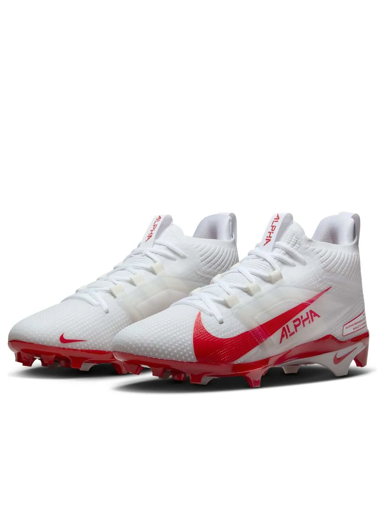 Кроссовки Nike Alpha Menace 4 Elite 'White University Red Photon Dust' — изображение 4 из 6, белый