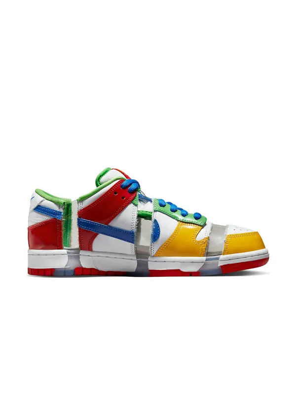 Кроссовки sb dunk low 'sandy bodecker' Nike — изображение 2 из 4, белый/желтый/синий