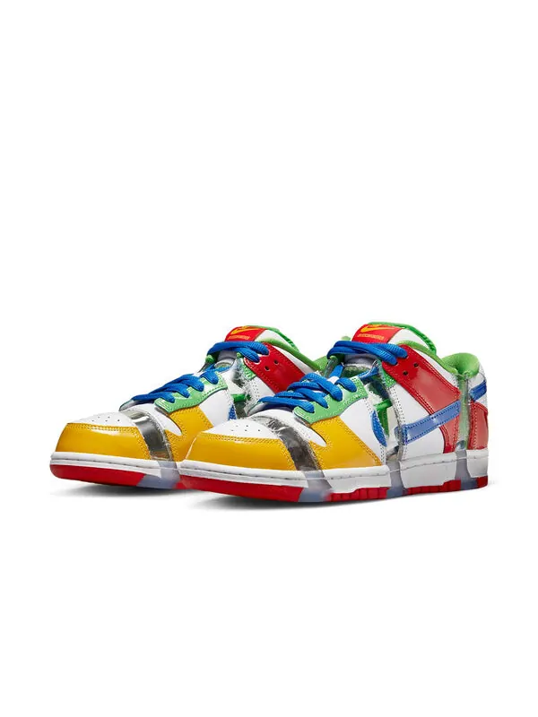 Кроссовки sb dunk low 'sandy bodecker' Nike — изображение 3 из 4, белый/желтый/синий