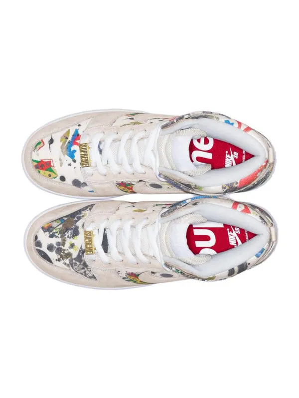 Кроссовки x supreme sb dunk high og qs 'rammellzee' Nike — изображение 3 из 4, белый/белый-мульти