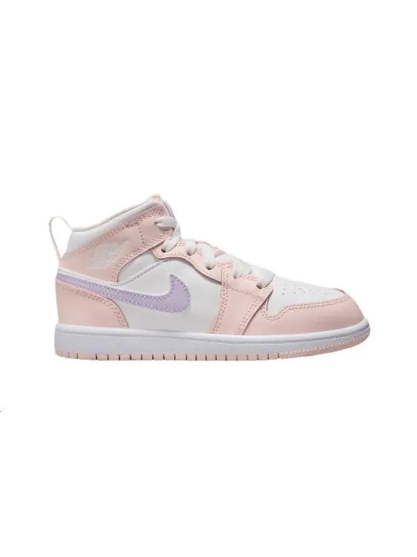 Кроссовки 1 средние Air Jordan — изображение 3 из 4, розовый/белый/фиолетовый