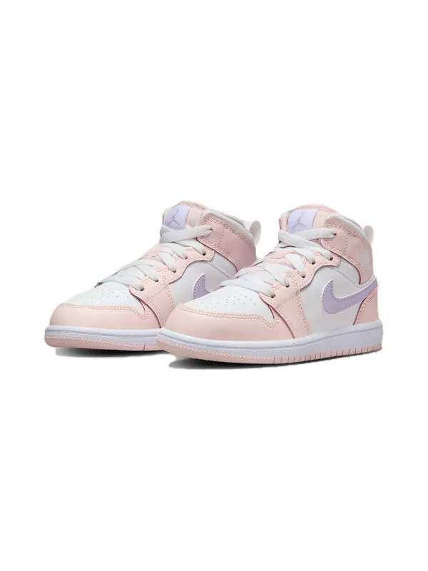 Кроссовки 1 средние Air Jordan — изображение 4 из 4, розовый/белый/фиолетовый