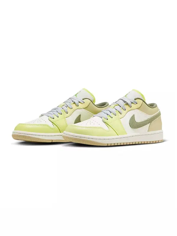 Кроссовки 1 low 'sail oil green light lemon' Air Jordan — изображение 3 из 4, желтый