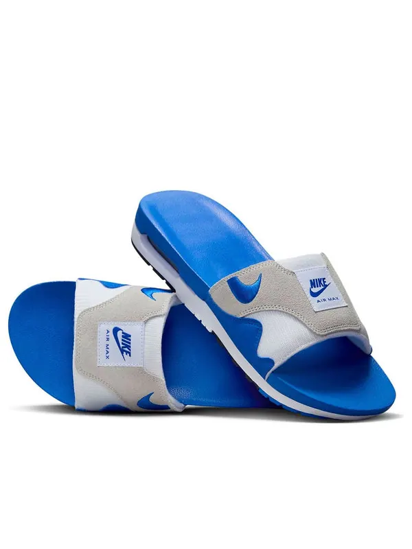 Тапочки air max 1 slide 'royal' Nike — изображение 1 из 4, синий/серый/мульти