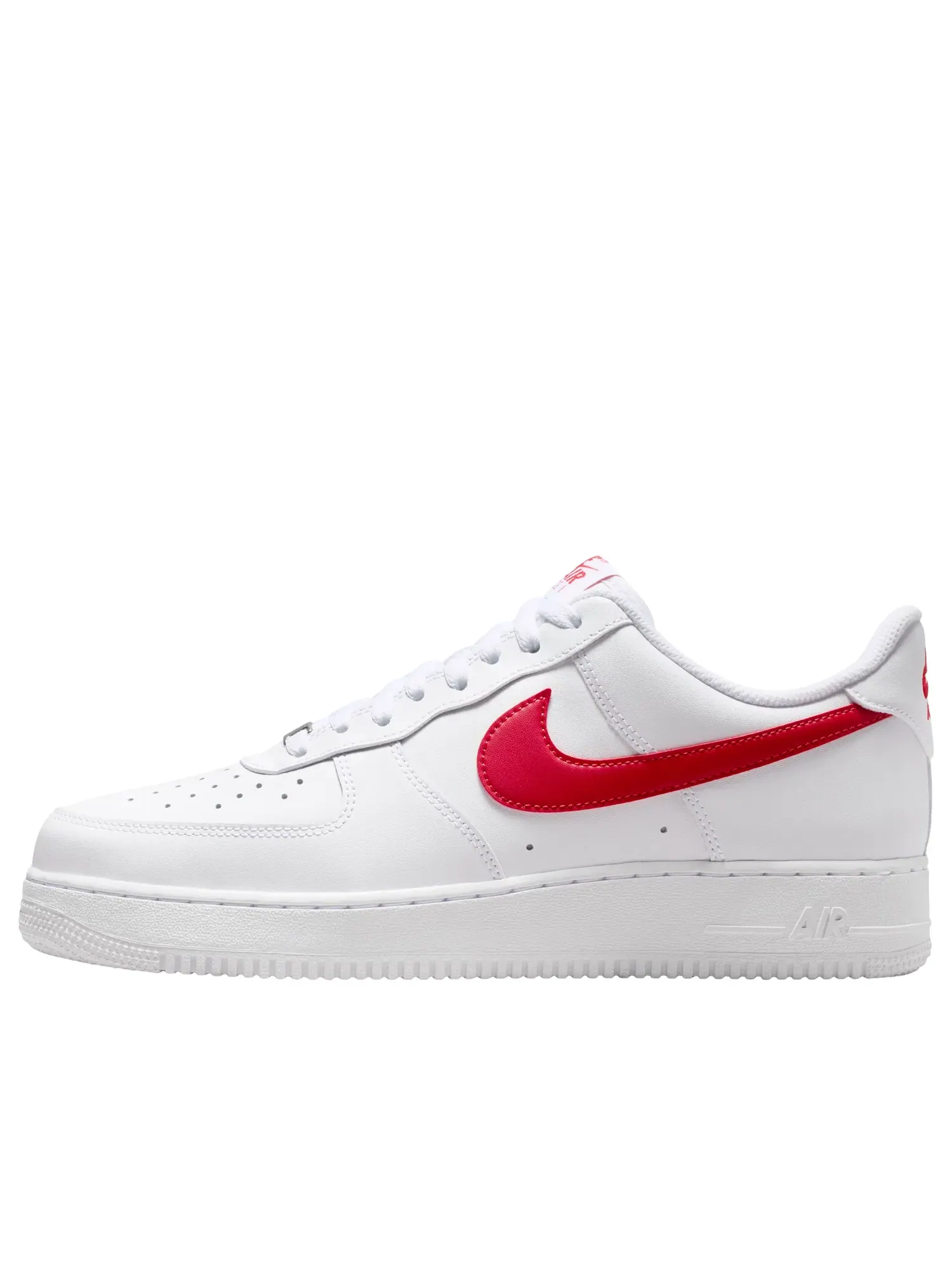 Мужские кроссовки с кожаным верхом Nike Air Force 1 '07 White University Red — изображение 1 из 6, белый