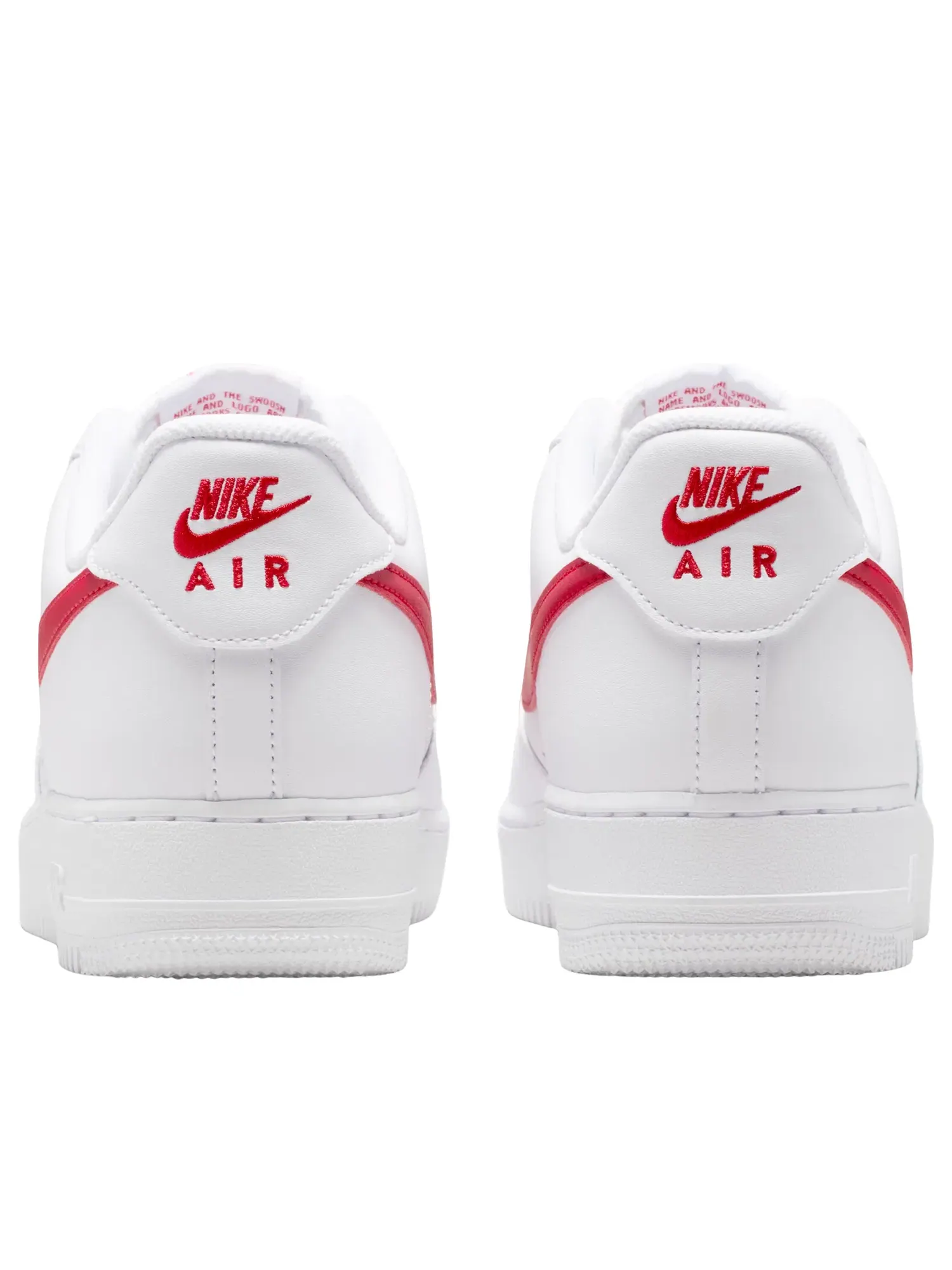 Мужские кроссовки с кожаным верхом Nike Air Force 1 '07 White University Red — изображение 3 из 6, белый