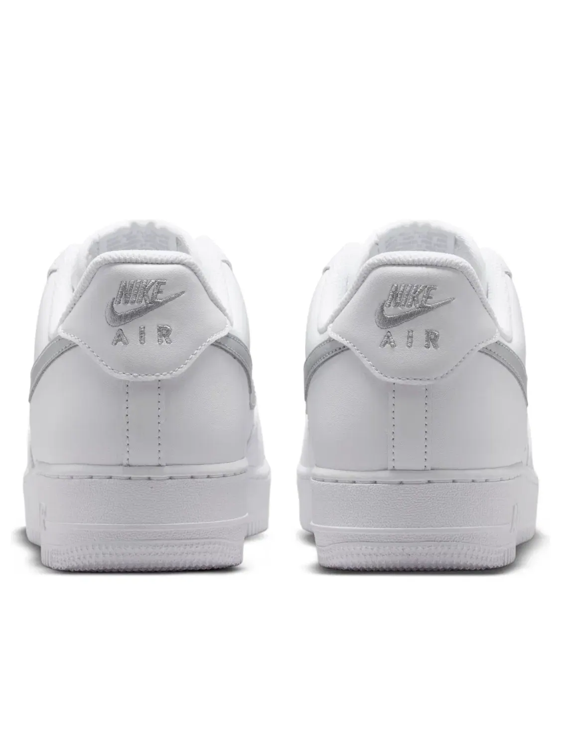Мужские кроссовки с кожаным верхом Nike Air Force 1 Low '07 White Metallic Silver — изображение 4 из 6, белый
