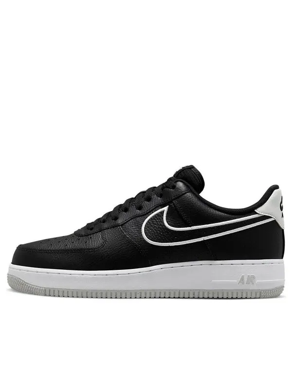 Кроссовки air force 1 '07 'embroidered swoosh - black' Nike — изображение 1 из 4, черный/белый