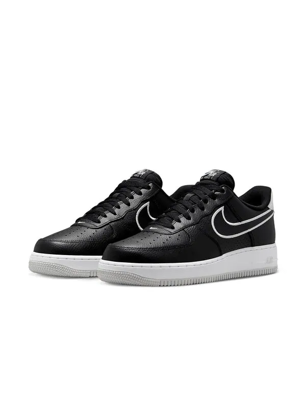 Кроссовки air force 1 '07 'embroidered swoosh - black' Nike — изображение 3 из 4, черный/белый