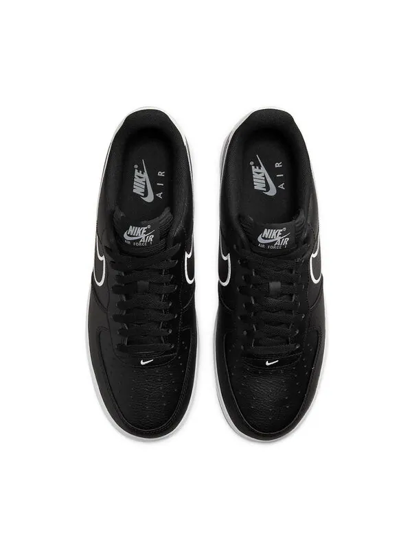 Кроссовки air force 1 '07 'embroidered swoosh - black' Nike — изображение 4 из 4, черный/белый