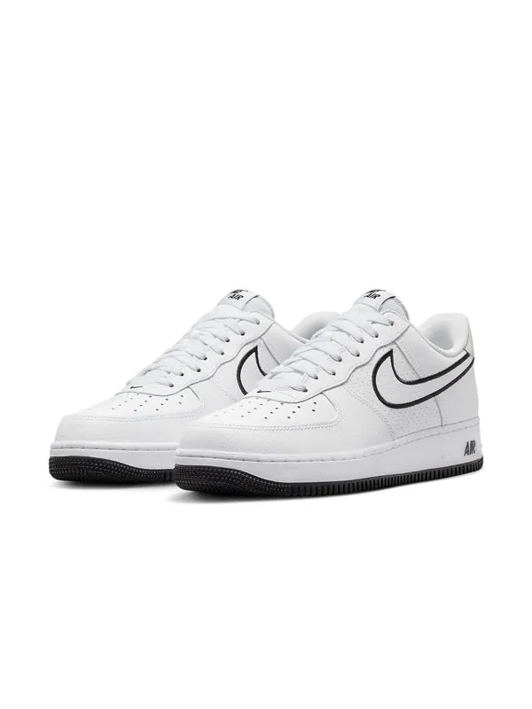 Кроссовки air force 1 '07 'embroidered swoosh - white black' Nike — изображение 3 из 4, белый/черный