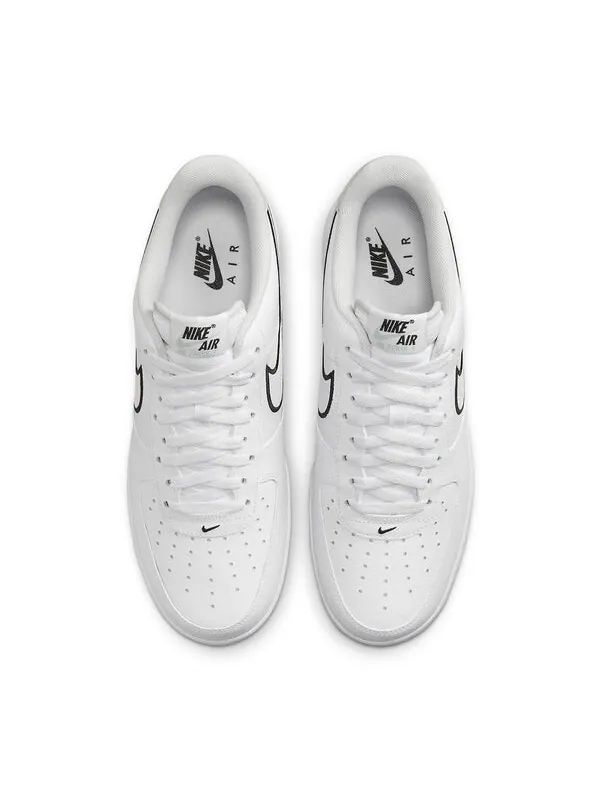 Кроссовки air force 1 '07 'embroidered swoosh - white black' Nike — изображение 4 из 4, белый/черный