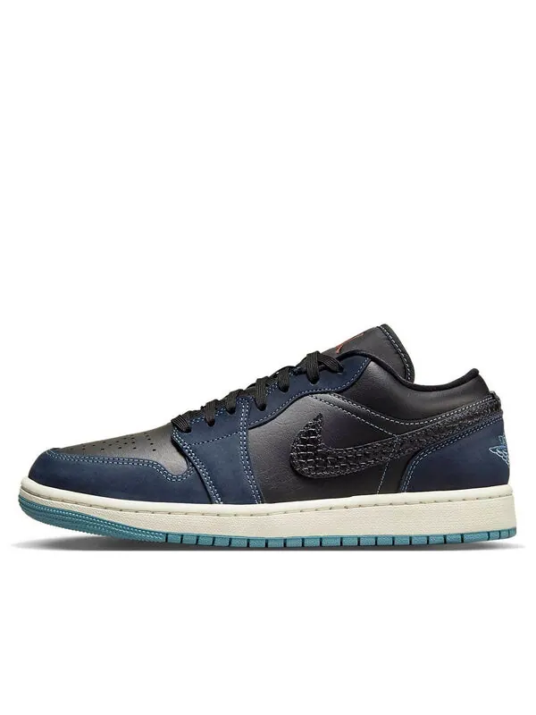 Кроссовки 1 низкие Air Jordan — изображение 1 из 4, черный/синий/белый