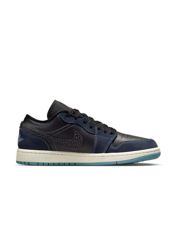 Кроссовки 1 низкие Air Jordan — изображение 2 из 4, черный/синий/белый