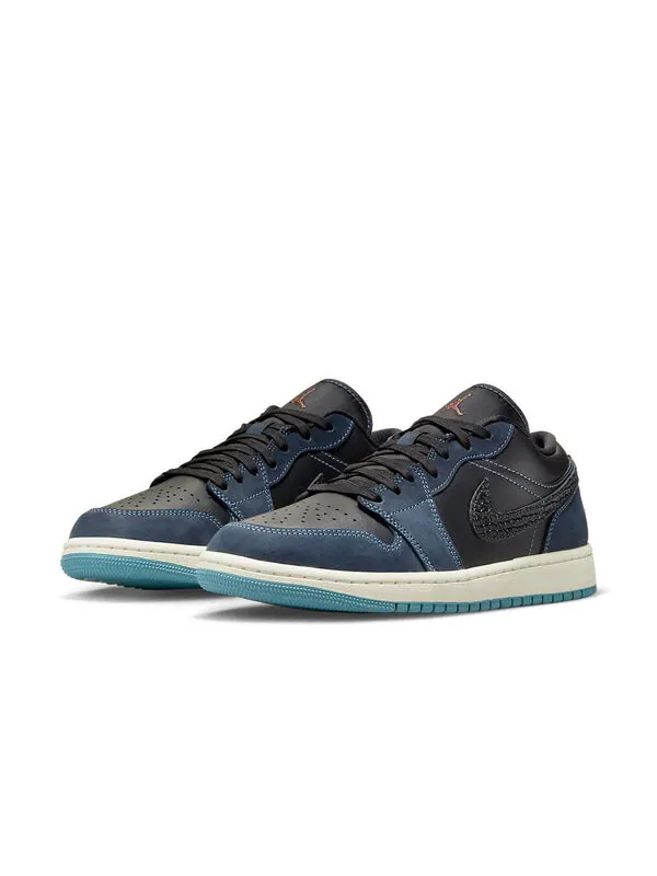 Кроссовки 1 низкие Air Jordan — изображение 3 из 4, черный/синий/белый